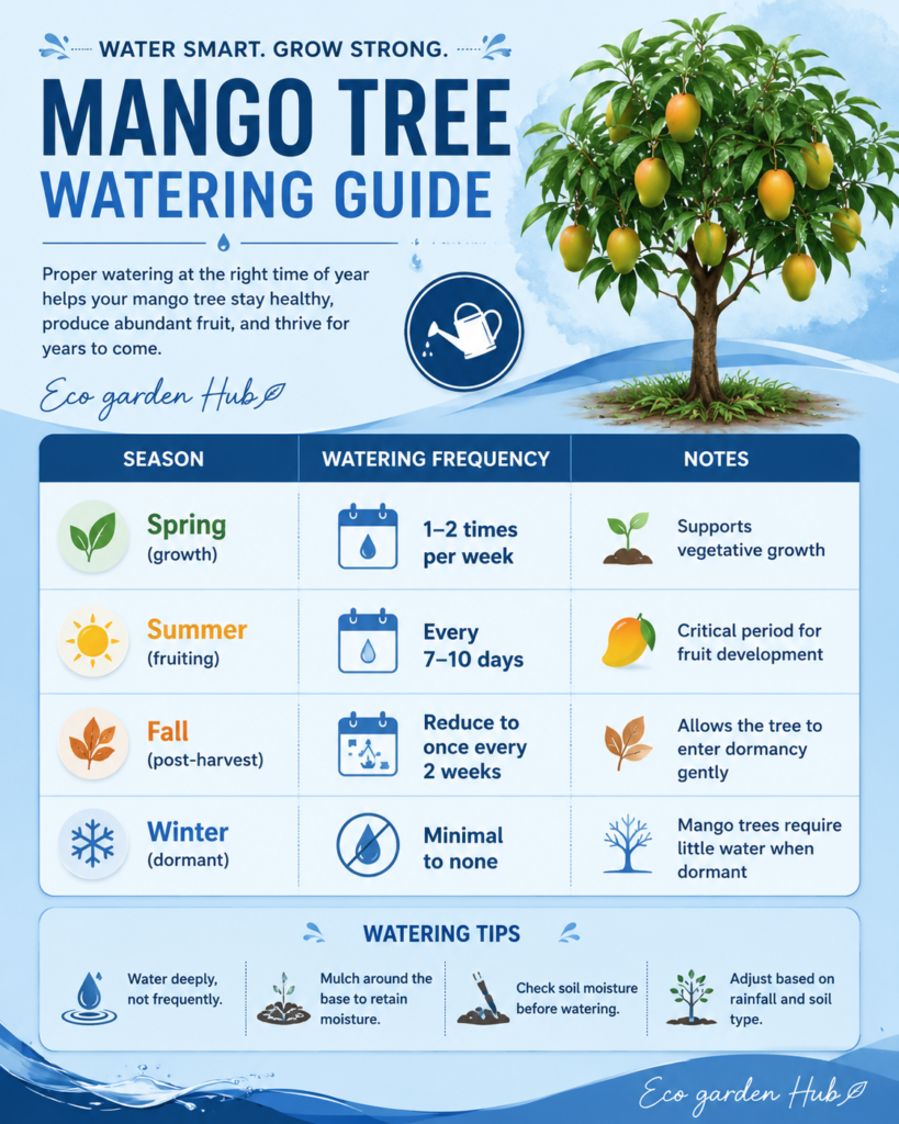 Fresh Atkins mango Seasonal Irrigation Schedule